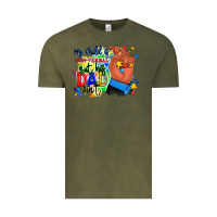 Vintage Olive my child is non verbal but his dad aint afro hand Vintage Tee - RanaPortraitStore