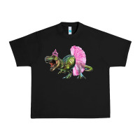 Black Balerina T-Rex Dinosaur With Tutu Urban Heavy Tee - RanaPortraitStore