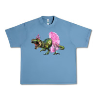 Pebble Blue Balerina T-Rex Dinosaur With Tutu Urban Heavy Tee - RanaPortraitStore