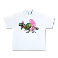 White Balerina T-Rex Dinosaur With Tutu Urban Heavy Tee - RanaPortraitStore