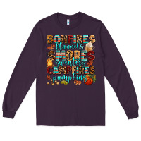 Plum bonfires flannels smores Long Sleeve Tee - AdoDesignShop