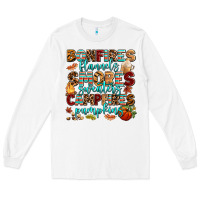 White bonfires flannels smores Long Sleeve Tee - AdoDesignShop
