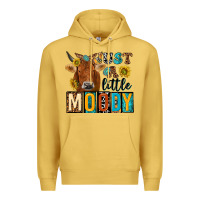Antique Gold just a little moody with cow Premium Hoodie - NancyCooperArtShop
