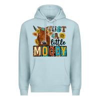 Blue Mist just a little moody with cow Premium Hoodie - NancyCooperArtShop