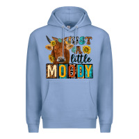 Colony Blue just a little moody with cow Premium Hoodie - NancyCooperArtShop