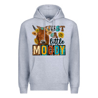 Heather Grey just a little moody with cow Premium Hoodie - NancyCooperArtShop