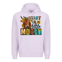 Lilac just a little moody with cow Premium Hoodie - NancyCooperArtShop