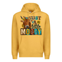 Mustard just a little moody with cow Premium Hoodie - NancyCooperArtShop