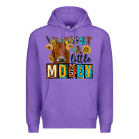 Purple just a little moody with cow Premium Hoodie - NancyCooperArtShop
