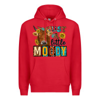 Red just a little moody with cow Premium Hoodie - NancyCooperArtShop