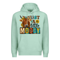 Seafoam just a little moody with cow Premium Hoodie - NancyCooperArtShop