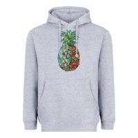 Heather Grey pineapple leopar turquoise serape summer Heavyweight Hoodie - Artiststas