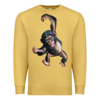 Antique Gold baby chimpanzee Premium Sweatshirt - LillyAllenDesigns