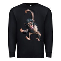 Black baby chimpanzee Premium Sweatshirt - LillyAllenDesigns