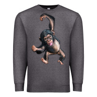 Charcoal Heather baby chimpanzee Premium Sweatshirt - LillyAllenDesigns