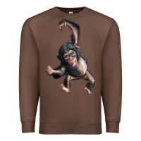 Chestnut baby chimpanzee Premium Sweatshirt - LillyAllenDesigns