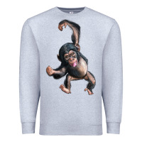 Heather Grey baby chimpanzee Premium Sweatshirt - LillyAllenDesigns