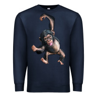 Navy baby chimpanzee Premium Sweatshirt - LillyAllenDesigns