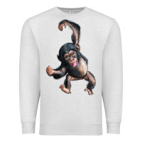 Oatmeal Heather baby chimpanzee Premium Sweatshirt - LillyAllenDesigns