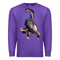 Purple baby chimpanzee Premium Sweatshirt - LillyAllenDesigns