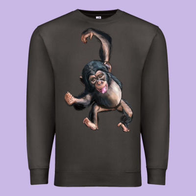 Baby Chimpanzee Premium Sweatshirt Designed By Lillyallendesigns