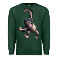 Sports Green baby chimpanzee Premium Sweatshirt - LillyAllenDesigns