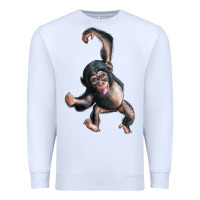 White baby chimpanzee Premium Sweatshirt - LillyAllenDesigns