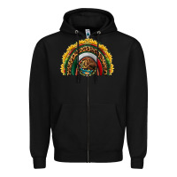 Black mexico sunflower rainbow Zipper Hoodie - HRA Design Shop