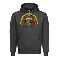 Charcoal Heather mexico sunflower rainbow Zipper Hoodie - HRA Design Shop