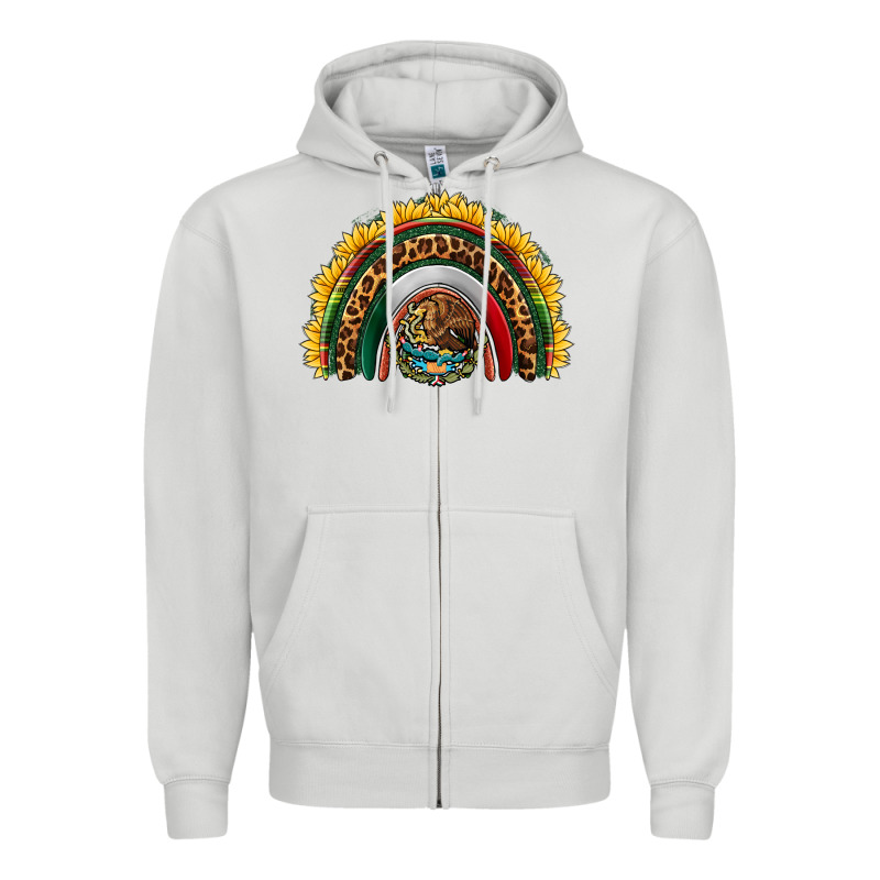 Mexico Sunflower Rainbow Zipper Hoodie by HRA Design Shop | Teevron