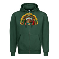 Sports Green mexico sunflower rainbow Zipper Hoodie - HRA Design Shop