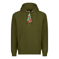 Army Green bluered lollipop Premium Hoodie - AdoDesignShop