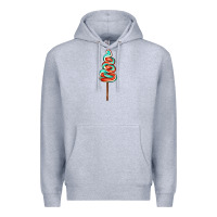 Heather Grey bluered lollipop Premium Hoodie - AdoDesignShop