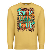 Antique Gold faith hope and love Premium Sweatshirt - BarkalooDesign