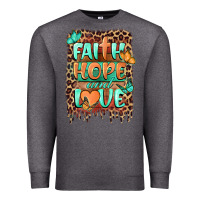 Charcoal Heather faith hope and love Premium Sweatshirt - BarkalooDesign
