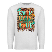 Oatmeal Heather faith hope and love Premium Sweatshirt - BarkalooDesign
