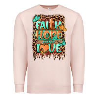 Pale Pink faith hope and love Premium Sweatshirt - BarkalooDesign