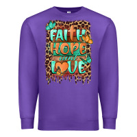 Purple faith hope and love Premium Sweatshirt - BarkalooDesign