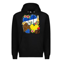 Black el salvador hearts Premium Hoodie - NancyCooperArtShop