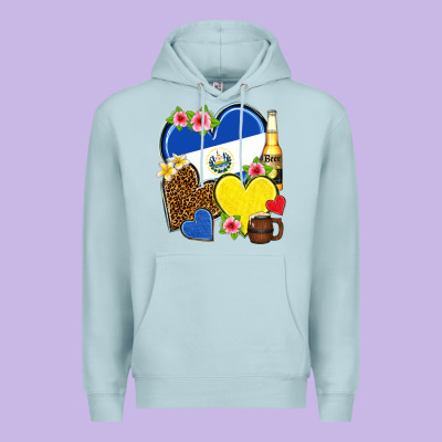 El Salvador Hearts Premium Hoodie Designed By Nancycooperartshop
