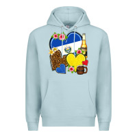 Blue Mist el salvador hearts Premium Hoodie - NancyCooperArtShop