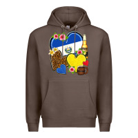 Coffee el salvador hearts Premium Hoodie - NancyCooperArtShop