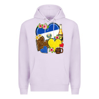 Lilac el salvador hearts Premium Hoodie - NancyCooperArtShop