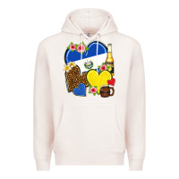 Pale Pink el salvador hearts Premium Hoodie - NancyCooperArtShop