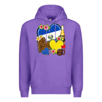Purple el salvador hearts Premium Hoodie - NancyCooperArtShop