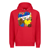 Red el salvador hearts Premium Hoodie - NancyCooperArtShop