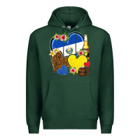 Sports Green el salvador hearts Premium Hoodie - NancyCooperArtShop