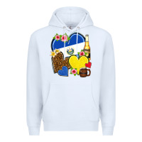 White el salvador hearts Premium Hoodie - NancyCooperArtShop