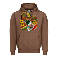 Mexico Heart And Sunflower Zipper Hoodie | Teevron