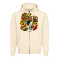 Sandshell mexico heart and sunflower Zipper Hoodie - HRA Design Shop